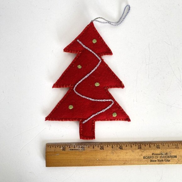 Felt Snowman Christmas Tree Mittens Boot Ball Ornaments Set Of 5 - Picture 11 of 14